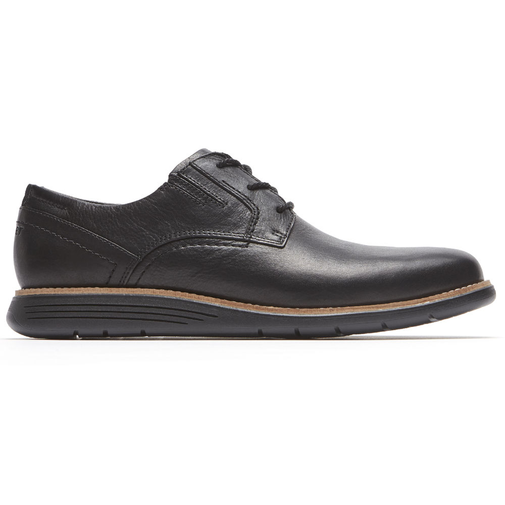 Zapatos De Vestir Rockport Hombre Mexico - Total Motion Sport Plain Toe Negros - CLIBM3657